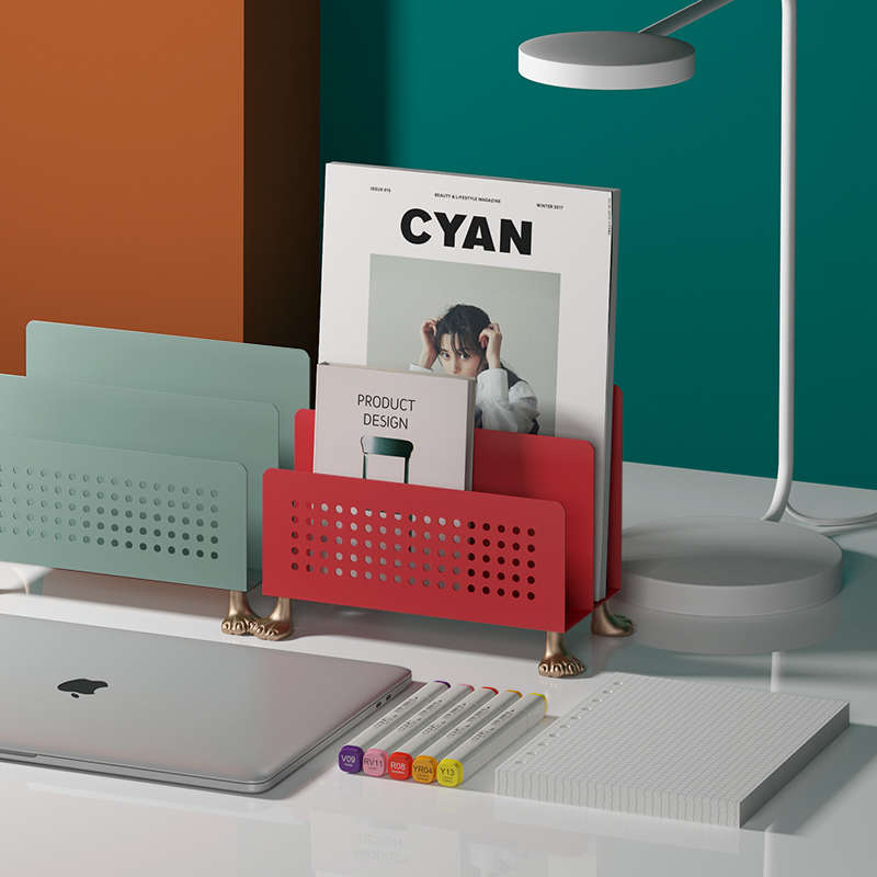 [空之喵喵]简约猫爪书桌收纳置物架放书小型床头书架桌面办公室