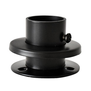 挂衣杆固定座黑色不锈钢管托黑色晾衣架法兰座衣柜衣通杆浴帘杆托