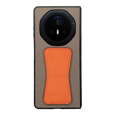 荣耀MagicV3手机壳真皮腕带支架