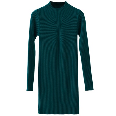 2025修身毛衣半高领针织裙