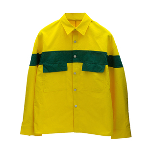 MEOT 联名款上海时装周街拍蓝黄绿黄拼接外套装冲锋衣 DTLABEL