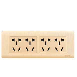 国际电工118型开关插座面板9孔十五孔一开双控三四位墙壁家用暗装