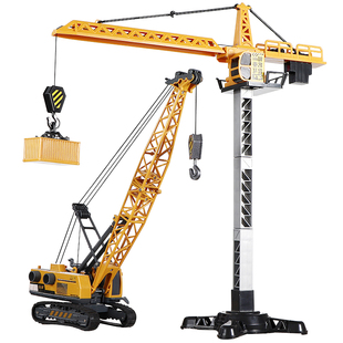 德立信塔吊儿童工程车玩具男孩可拆装套装组拼装吊车宝宝大号吊塔