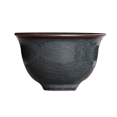 陶瓷哥窑铁胎冰裂主人杯单杯