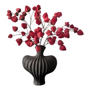 态生活中古风红色灯笼花仿真花春节生日新年喜庆仿真花束花艺摆设