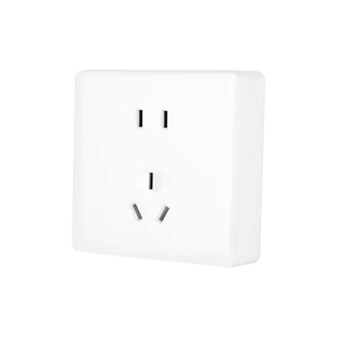 明装五孔插座面板86型家用超薄雅白墙壁 明线盒二三插五眼5孔插座