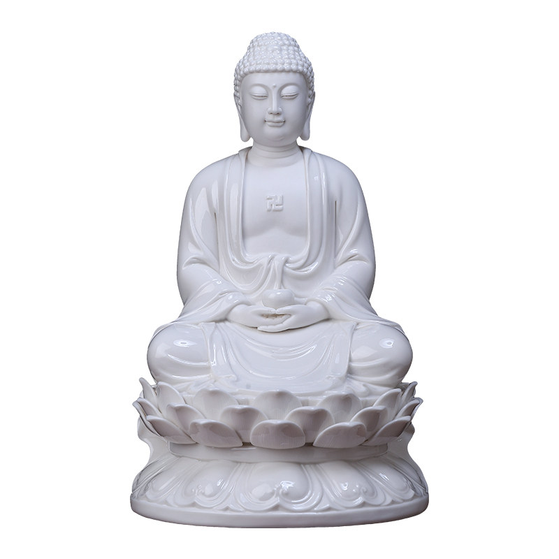 陶瓷释迦牟尼佛三宝佛家用供奉