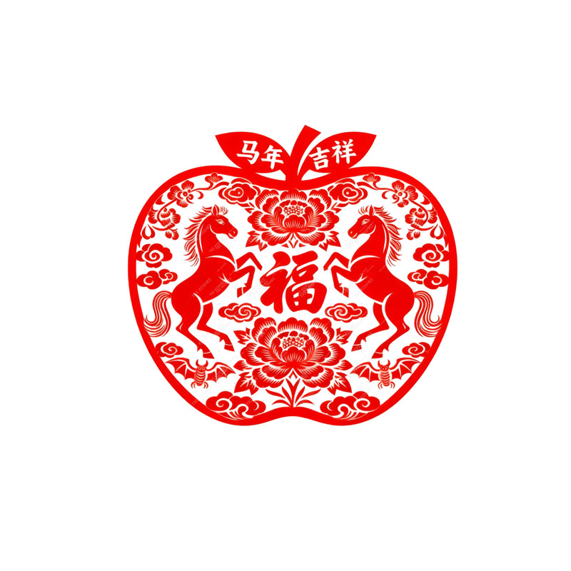 马年窗花马年大吉剪纸贴纸客厅走廊卧室自粘防水贴纸马年吉祥贴纸