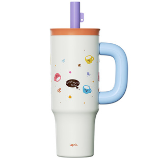 肆月大容量冰霸保温杯不锈钢大号吸管水杯巨无霸1000ml办公室杯子