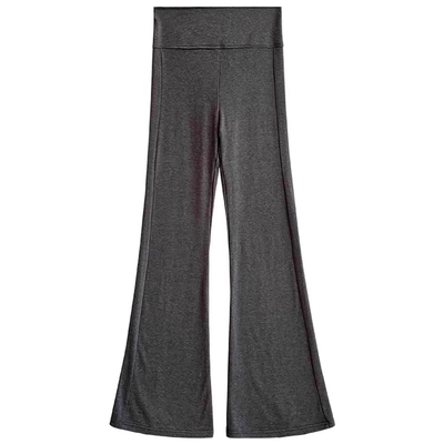 lulu美式低腰加绒微喇裤