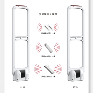 超市防盗器声磁超宽感应磁门服装 店母婴店安检门禁报警器新款
