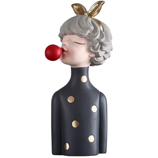 创意人物摆件客厅电视柜台面装饰品小众艺术高级感玄关仪式感布置