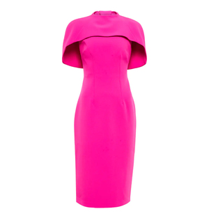 玫红色晚礼服短款时尚2024新款小众高级质感年会晚宴小礼服连衣裙