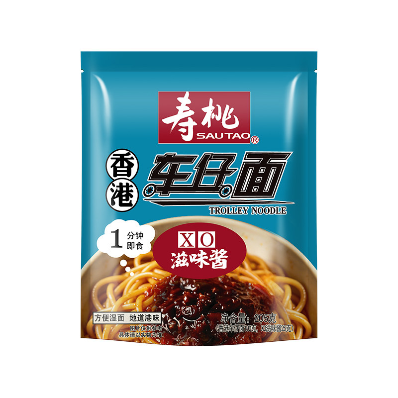 寿桃牌车仔面XO滋味酱微波速食冲泡方便面/拉面/面