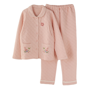 富朵空气棉月子服春秋季加厚保暖孕妇睡衣产后哺乳衣怀孕前家居服