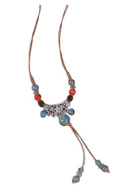 厚土珠山新款景德镇陶瓷项链不掉色女轻奢秋冬毛衣项链饰品首饰