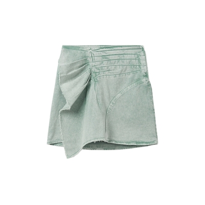 ITIRO牛仔半身裙短裙时髦复古
