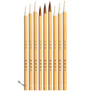 杰利毛笔书法专用初学者大白云毛笔兼毫狼毫羊毫毛笔大号中号小号文房四宝国画毛笔经书手抄本毛笔中楷小楷