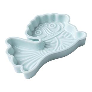 茶店茶点盘围炉煮茶零食托盘禅意精致陶瓷中式点心盘下午茶干果盘