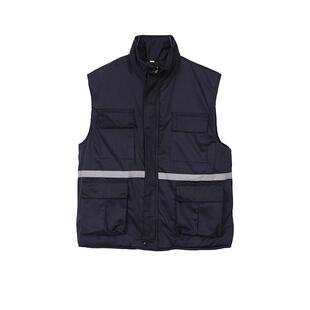 棉马甲定制印logo男女款户外反光背心坎肩工作服加厚劳保纯棉马甲