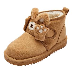 巴拉巴拉童鞋儿童雪地靴男童女童棉靴加厚加绒冬季靴子防滑防泼水