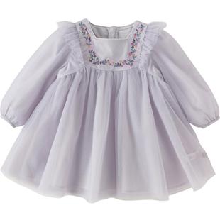 戴维贝拉儿童连衣裙秋装新款纱裙女童洋气公主裙女宝生日裙子裙装