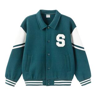 森马儿童外套春装撞色美式复古学院风棒球服男童女童时尚夹克上衣