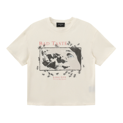 COPYPASTER「碎面蚁框」vintage单缝线 软糯宽松boxy印花T恤短袖