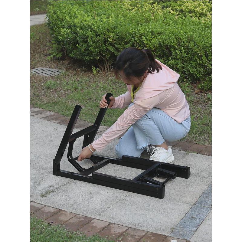 长方形桌子腿支架 桌腿支架 铁桌腿支架 折叠桌脚支撑架 餐桌架子