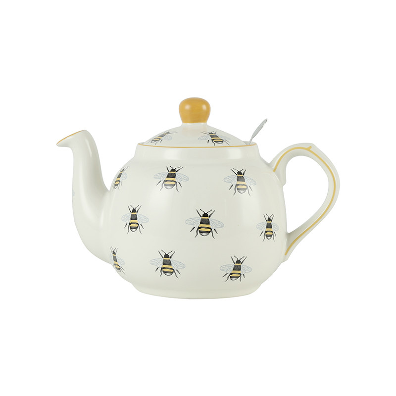 London Pottery 田园蜜蜂英式陶瓷滤网茶壶1200ml北欧轻奢茶壶ins
