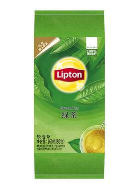 立顿经典纯绿茶独立包装80包袋泡茶叶下午茶提神清爽商用冲泡