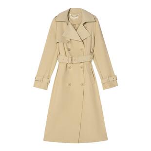 【双十一抢先购】MICHAEL KORS MK 女士翻领中长款垂坠质感风衣