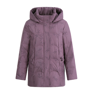 老年人羽绒服女中长款奶奶装老人冬季棉袄加厚保暖外套老太太服装