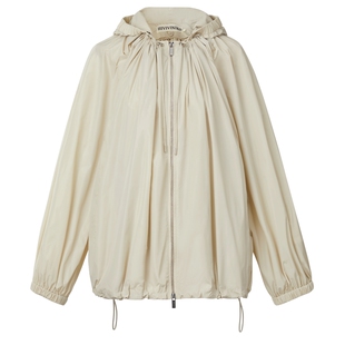 【塔夫绸面料】IIIVIVINIKO春季新款宽松休闲插肩袖连帽外套女