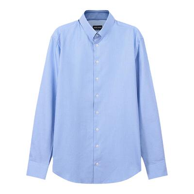 阿玛尼男士细条纹长袖衬衫