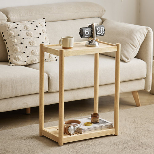 实木花架可移动沙发边几客厅侧边柜角几小户型茶几休闲边桌置物架