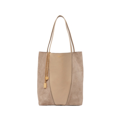 Chloe蔻依 CHLOÉ SPIN粒面与绒面皮革托特包