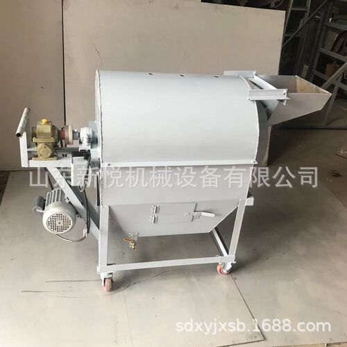 赤峰市200斤燃煤黄豆炒货机 小型中药材烘炒机燃气花生芝麻炒货机