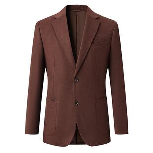 [羊绒羊毛蚕丝]梦特娇男士双面呢大衣春季商务西服高端西装外套J