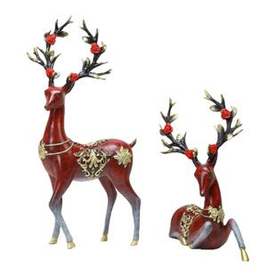 大象摆件一对客厅北欧风装饰品吸水招财旺宅全黄铜象乔迁新年礼物