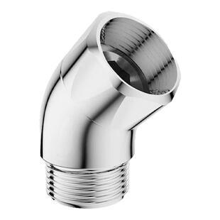 花洒角度调节器浴缸淋浴顶喷花洒弯头135度转角调节弯角4分接头铜