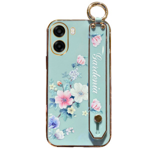 适用于OPPOA6x手机壳A6x硅胶保护套PLT140简约花卉腕带斜跨绳可背5G新款直边防摔软壳oppo高颜值时尚a6x女生