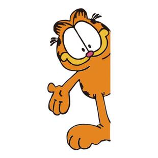 欢迎回家电梯入户门贴纸加菲猫儿童房间墙面装饰卧室玄关背景布置