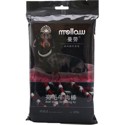 曼劳400g金毛训狗磨牙奖励牛肉棒