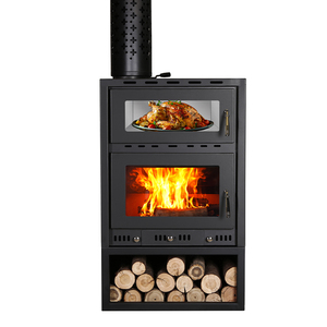 真火烤箱壁炉燃木柴火取暖炉烧柴火别墅农村嵌入冬天家用室内火炉