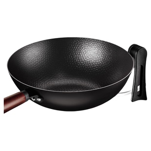 【新品】苏泊尔铁锅炒锅家用炒菜锅老式无涂层燃气锤纹圆底精铁锅