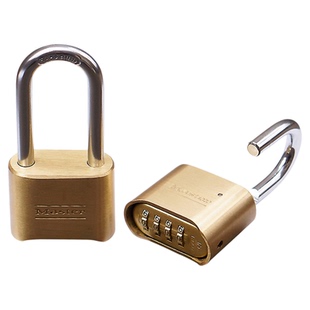 MasterLock玛斯特黄铜密码锁 176KA带超控钥匙户外同花通开挂锁