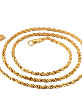 不锈钢无吊嘻哈街头短款银项链