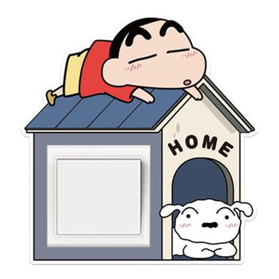 蜡笔小新开关贴装饰墙贴