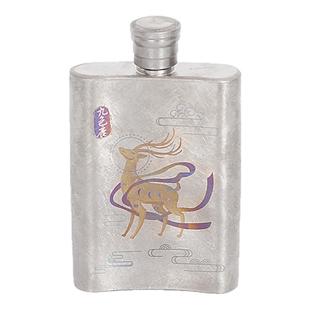 TIQ2025新款纯钛酒壶家用高档便携随身酒具户外露营口袋壶小酒瓶